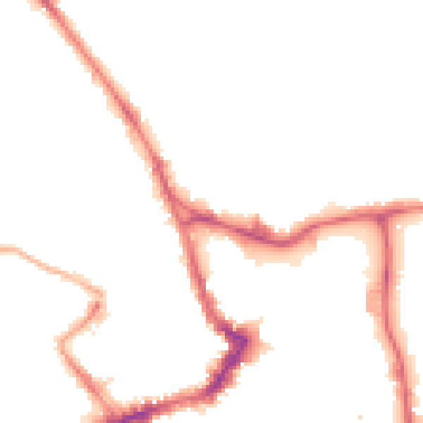 Night-time road noise heatmap for WF1 3LF