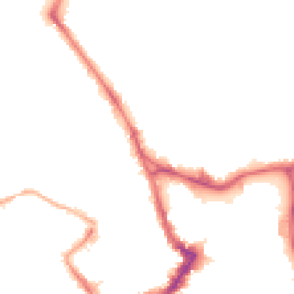 Night-time road noise heatmap for WF1 3LP