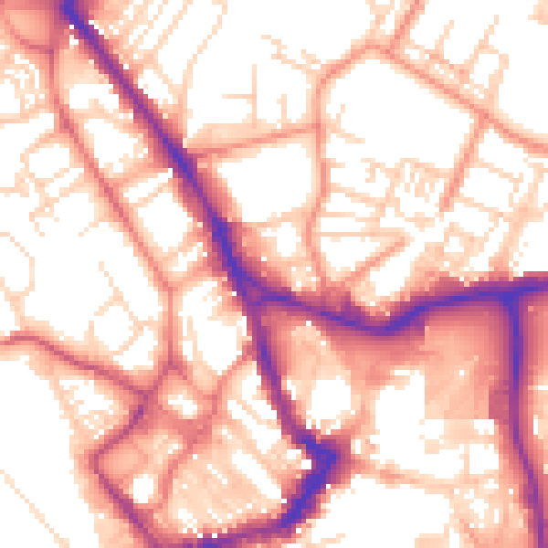 Daytime road noise heatmap for WF1 3LW