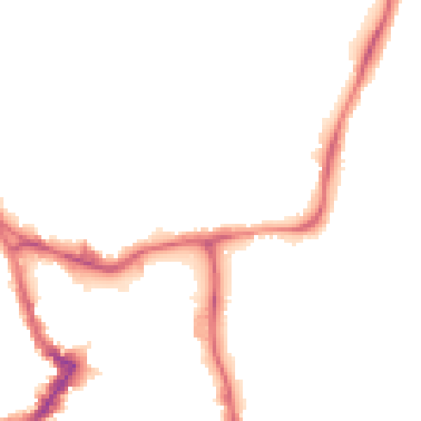 Night-time road noise heatmap for WF1 3PD