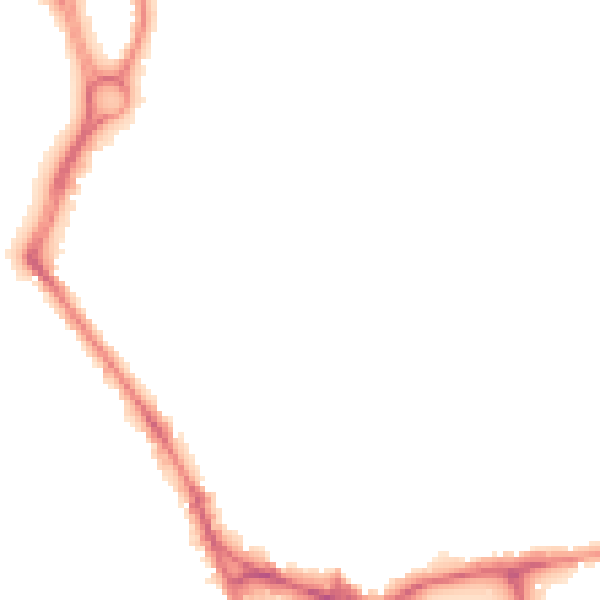 Night-time road noise heatmap for WF1 3RW