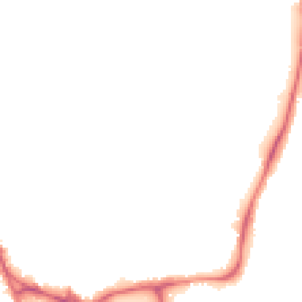 Night-time road noise heatmap for WF1 3SD