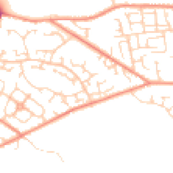Daytime road noise heatmap for WF1 3TJ
