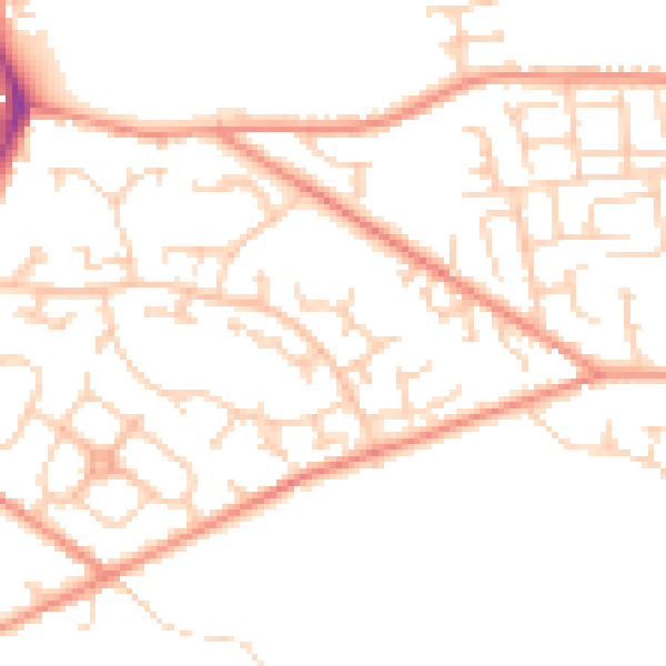 Daytime road noise heatmap for WF1 3TQ