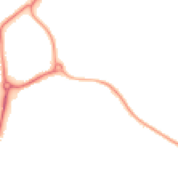 Night-time road noise heatmap for WF1 4FZ