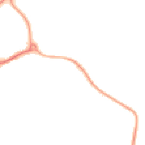 Night-time road noise heatmap for WF1 4GA