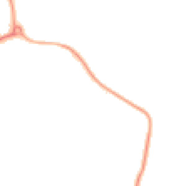 Night-time road noise heatmap for WF1 4GN