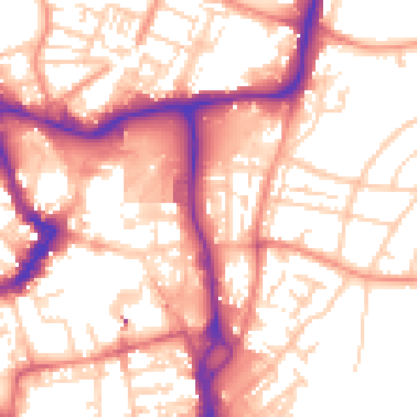 Daytime road noise heatmap for WF1 4LJ