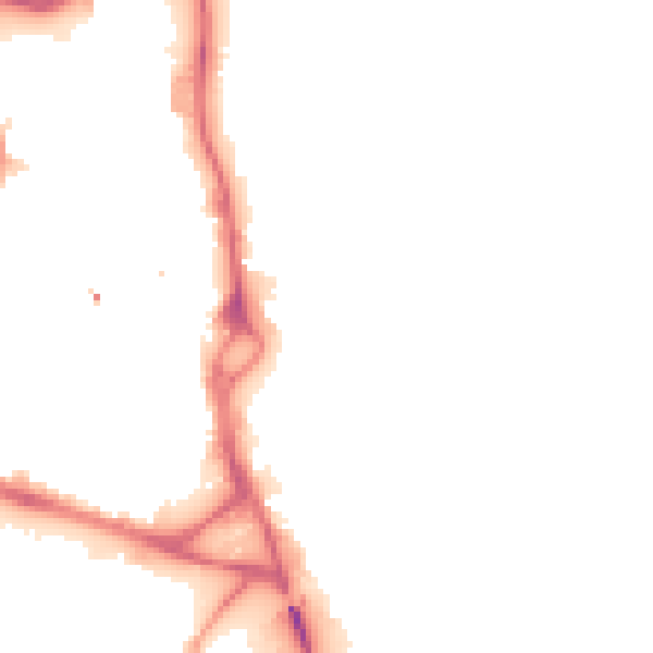 Night-time road noise heatmap for WF1 4PU