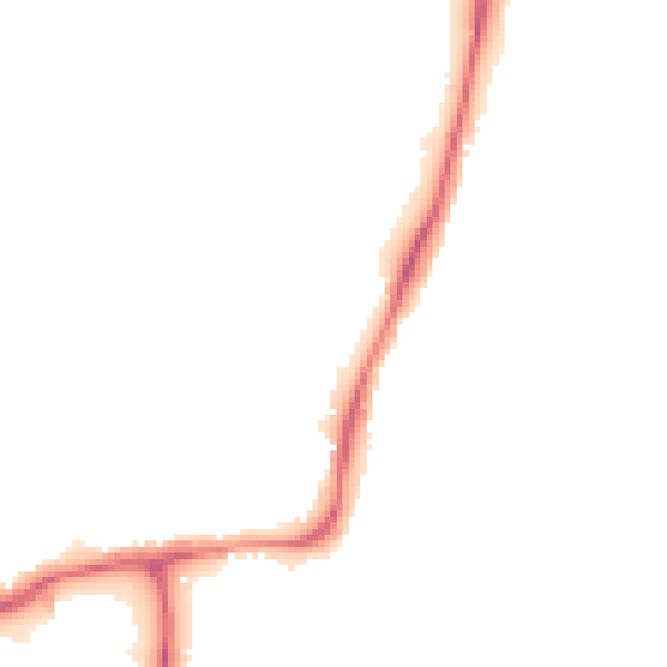 Night-time road noise heatmap for WF1 4SQ