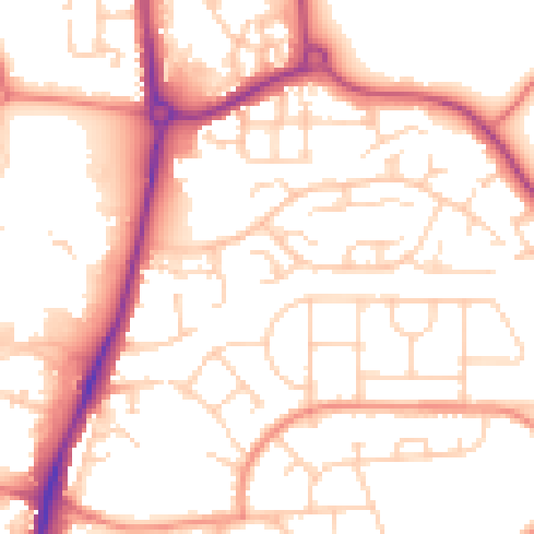 Daytime road noise heatmap for WF1 4TB