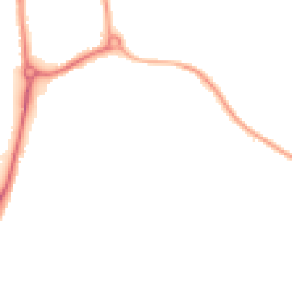 Night-time road noise heatmap for WF1 4TF