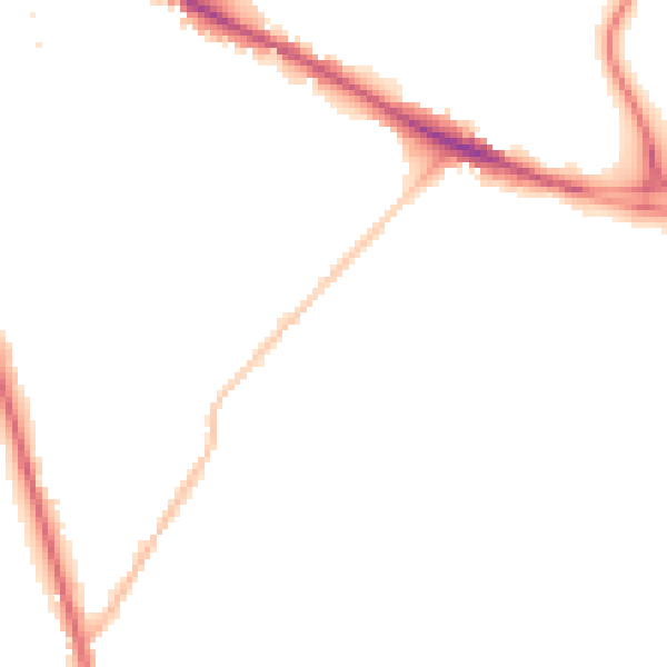 Night-time road noise heatmap for WF1 5AX