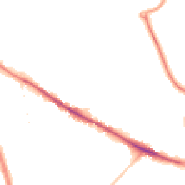 Night-time road noise heatmap for WF1 5ER