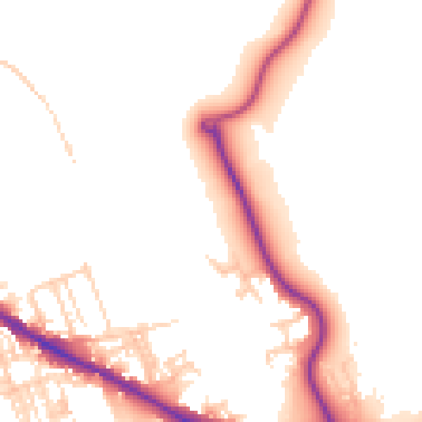Daytime road noise heatmap for WF1 5GE