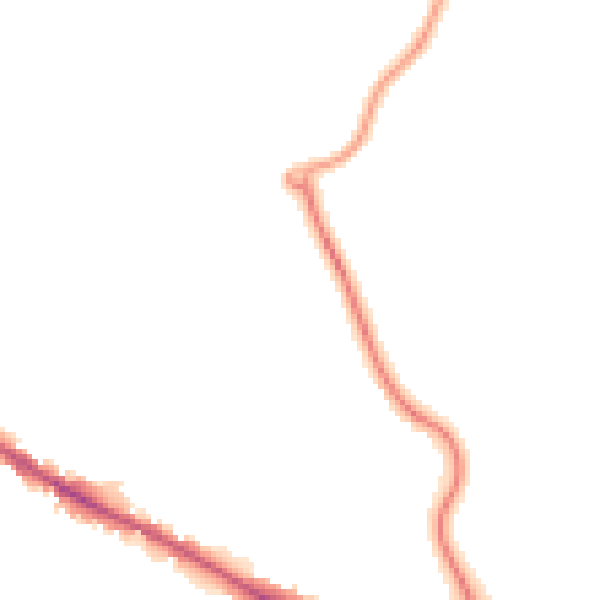 Night-time road noise heatmap for WF1 5GE