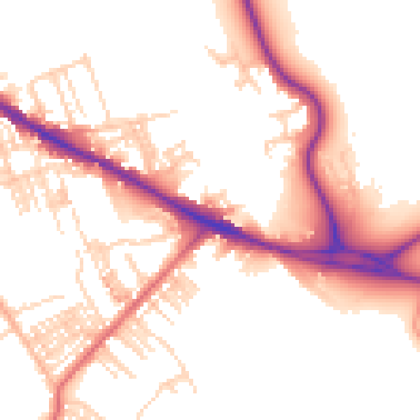 Daytime road noise heatmap for WF1 5HD