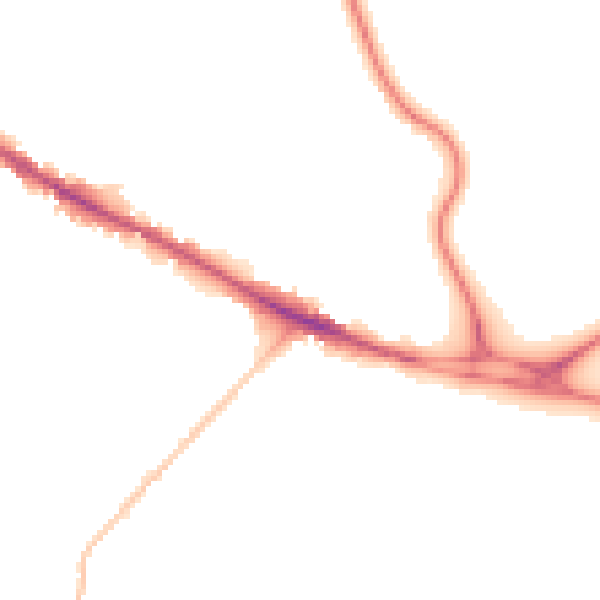 Night-time road noise heatmap for WF1 5HD