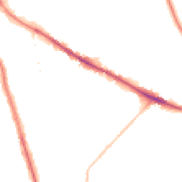 Night-time road noise heatmap for WF1 5HS