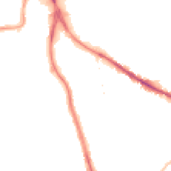Night-time road noise heatmap for WF1 5LB