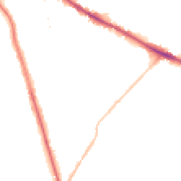 Night-time road noise heatmap for WF1 5LT
