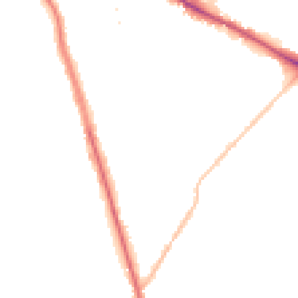 Night-time road noise heatmap for WF1 5LU