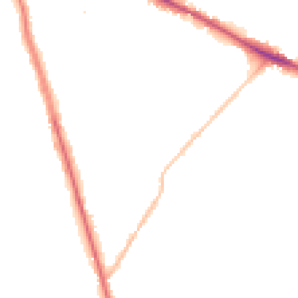 Night-time road noise heatmap for WF1 5NF