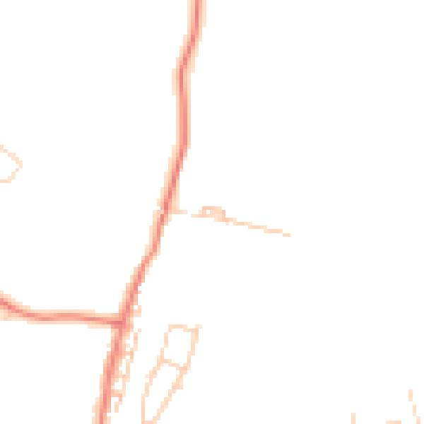 Daytime road noise heatmap for WF1 5RY