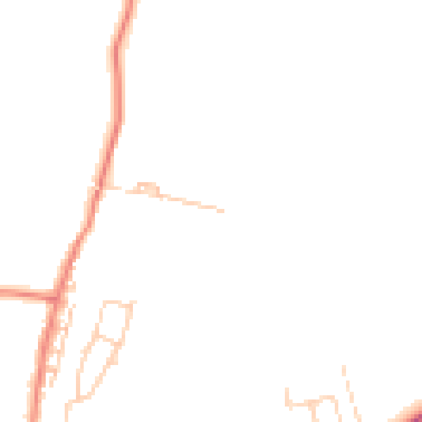 Daytime road noise heatmap for WF1 5RZ