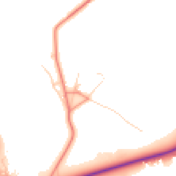 Daytime road noise heatmap for WF1 5SE