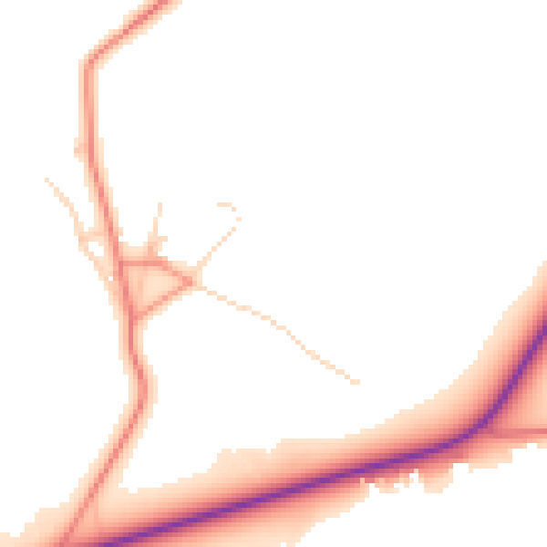 Daytime road noise heatmap for WF1 5SF