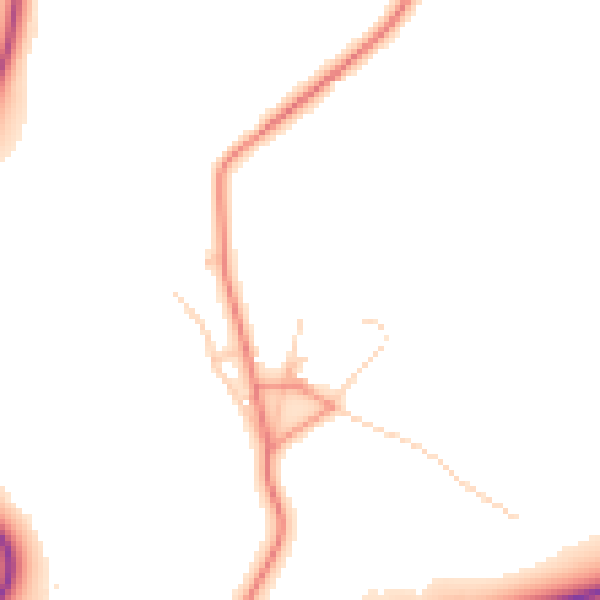Daytime road noise heatmap for WF1 5SL