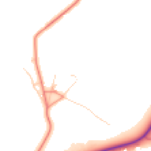 Daytime road noise heatmap for WF1 5SP