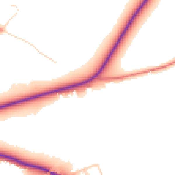 Daytime road noise heatmap for WF1 5SQ