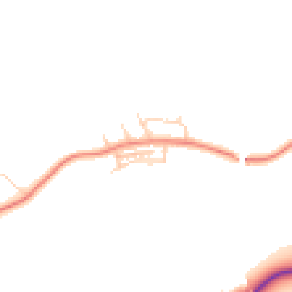 Daytime road noise heatmap for WF1 5TA