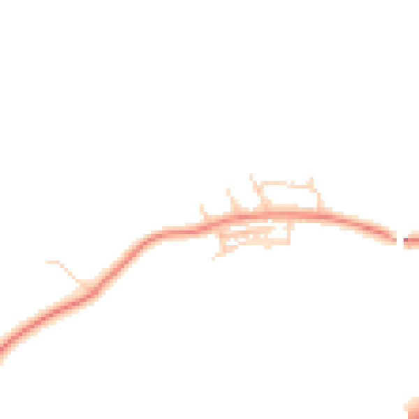 Daytime road noise heatmap for WF1 5TD