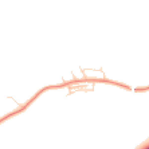 Daytime road noise heatmap for WF1 5TE