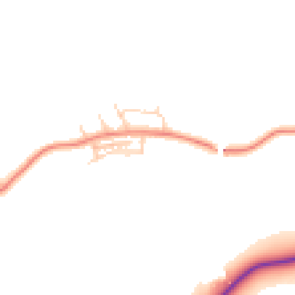 Daytime road noise heatmap for WF1 5TF