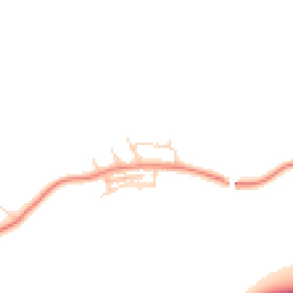 Daytime road noise heatmap for WF1 5TG