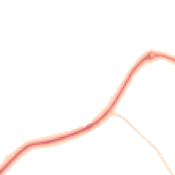 Night-time road noise heatmap for WF1 5TN