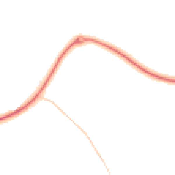 Night-time road noise heatmap for WF1 5TW