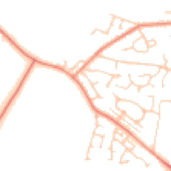 Daytime road noise heatmap for WF2 0AW
