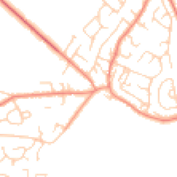 Daytime road noise heatmap for WF2 0NT