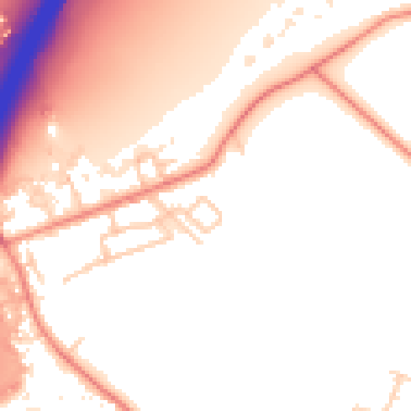 Daytime road noise heatmap for WF2 0RN