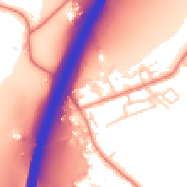 Daytime road noise heatmap for WF2 0RY