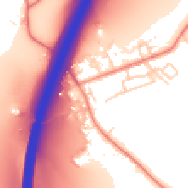 Daytime road noise heatmap for WF2 0SJ