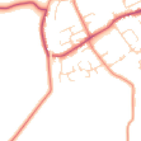 Daytime road noise heatmap for WF2 6TE