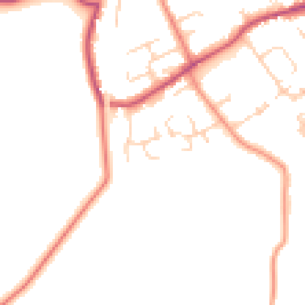 Daytime road noise heatmap for WF2 6TF
