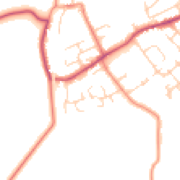 Daytime road noise heatmap for WF2 6TL