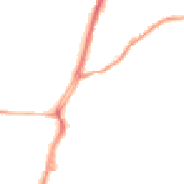Night-time road noise heatmap for WF2 7SA
